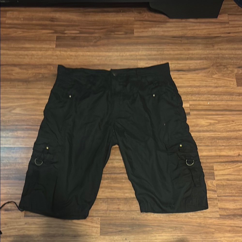 Black Cargo Men Shorts
